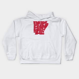 Arkansas Text Kids Hoodie